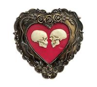 Figura gótica de Resina Pintada a Mano, romántico de Calavera, componente Enmarcado de Amor Verdadero, Esqueleto Artesanal, Arte Espeluznante, Escultura Humana Realista en Miniatura, Pieza de