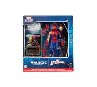 Marvel Legends Series, Magic: The Gathering, Spider-Man con daños de Batalla, Figura de acción con Carta Exclusiva Metalizada de colección