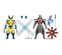 Figura Hasbro Marvel Legends Wolverine vs Silver Samurai Multicolor articulada