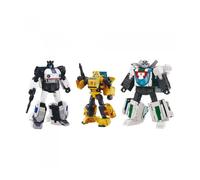 Figura hasbro transformers takara tomy dramatic capture series cybertron chase bumblebee jazz wheeljack