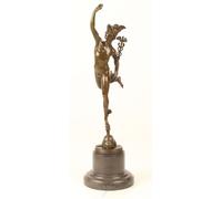 Figura Hermes de Bronce 43 cm Escultura Antik Griega Mitología Marrón