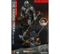 Figura HOT TOYS Star Wars The Mandalorian Pack de 2 Figuras 1/4 The Mandalorian & The Child Deluxe 46 cm
