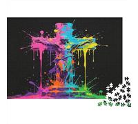Figura Humana Abstracta Colorida Puzzle para Adultos Puzzle de 1000 Piezas Papel Relajante Mejora Concentración Interacción Familiar Decorativo Regalo 52x38cm/1000pcs