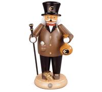 Figura Humeante Fumador Grande Banquero ( Bch ): 14x25cm Nuevo Fumador Nieve
