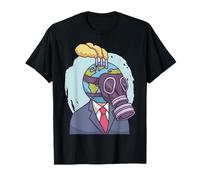 Figura ilustrada con máscara antigás para adultos Camiseta
