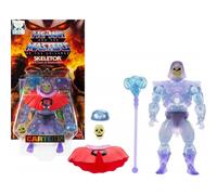 Masters of Universe Origins Cartoon Collection Skeletor invisible Figura de acción, villano de 14cm de la serie de televisión de los años80, diseño transparente y detallado y placa facial, JBM86