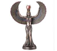 SIGNES GRIMALT Figura ISIS Diosa Egipcia Magia y Sabiduria Resina Dorada 34 cm