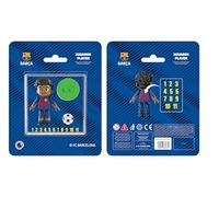 Figura Jugador FC Barcelona 4 cm, con 13 Puntos de Articulación, Pelo Corto Moreno Rizado, Incluye Pegatinas Personalizables, Regalo Infantil +7 Años - Neko Brands