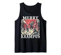 Figura legendaria Krampus | Máscara Krampus Run Perchten | Camiseta sin Mangas
