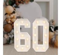 Figura luminosa gigante letras luminosas LED lámpara números luminosos LED luces decoración 2000-3000K, para fiesta de cumpleaños, cumpleaños, decoración de boda