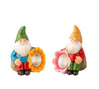 Figura luz solargnomo solar, 2 modelos variados