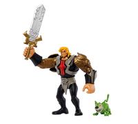 Masters of the Universe He-Man y los Masters del Universo MOTU He-Man con espada y perro Figura de acción, juguete +4 años (Mattel HLF51)