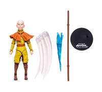 McFarlane Toys, Avatar The Last Airbender - Figura de acción de Aang con Etiqueta Dorada de 7 Pulgadas con 22 Partes móviles, Figura Coleccionable con Accesorios y Base de Soporte de coleccionista, a