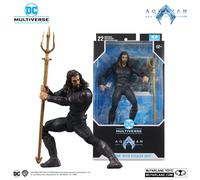 McFarlane Bandai DC Multiverse Figura de acción Aquaman - Rey de la Atlántida increíblemente detallado con Ultra articulación, Trident y Tarjeta de Arte TM15341