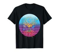 Figura meditante árbol mágico simbolismo místico espiritual Camiseta
