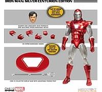 Figura mezco toyz marvel one:12 collective iron man silver centurion edition 16cm