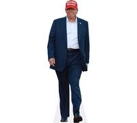 Figura Mini de cartón de Donald Trump (Blue Suit) - Aproximadamente 60 cm - Decoración para Fiestas y Regalo para Fans