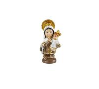 Figura Miniatura Virgen del Carmen patrona Marineros, Pescadores, Armada, Almas del purgatorio, Protectora contra peligros del mar de Resina 5x2x2 cm
