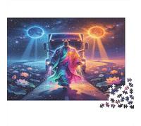 Figura Misteriosa Camino Nocturno Fantasía Puzzle de 1000 Piezas Papel para Adultos Arte Soñador Juego de Puzzle 1000 Piezas Relajación Decoración Regalo Familiar 38x26cm/1000pcs