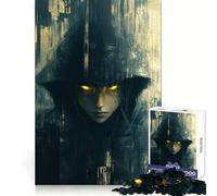 Figura misteriosa con Ojos Brillantes Rompecabezas difícil para Adultos de 1000 Piezas Juguete Interactivo Obra de Arte de líneas limpias y Divertidas (50x75cm)