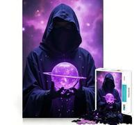 Figura mística sosteniendo un Rompecabezas Brillante de 1000 Piezas para Adultos Juguete de lógica y Entretenimiento Bordes Suaves Regalo conmovedor (38x26cm)