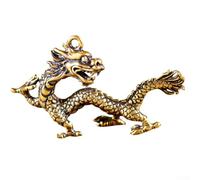 Figura mítica de bronce de dragón chino para uso doméstico y de oficina que representa poder, nobleza y riqueza