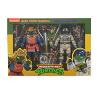 NECA – Pack 2 Figuras de Acción: Miguel Ángel (Samurái) y Donatello (Espacial) 18 cm