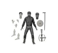 NECA - Figura de acción Universal Monsters Ultimate Wolf Man B&W 7, Color Blanco