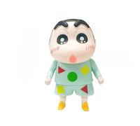 Figura Nohara, Versión Q, Figura Linda Shinnosuke Nohara De pie, 14 cm, de PVC Pastel Hecho a mano, Recuerdo, Modelo, Regalos (Green)