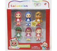 Figura oficial de familia y amigos de CoComelon de 3"" con tem tica de tibur n, paquete de 6