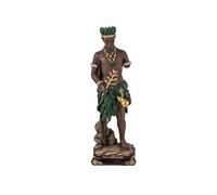Figura Ossain orisha de Las Plantas, la curacion y la sabiduria en la Santeria de Resina Pintado a Mano de 20 cm