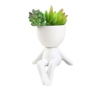 Figura para plantas de interior | Figura pequeña, adornos de maceta, maceta de escritorio, maceta pequeña con forma de cuerpo humano, maceta para cara de cabeza de personas para flores