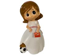 Figura para Tarta de Comunión Niña Futbolista: Celebra su Día Tan Especial con Esta Elegante Muñeca para Tarta con Detalles Femeninos y Pasión por el Fútbol… (Rubia)