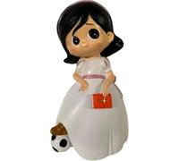 Figura para tarta de Comunión Niña Futbolista: Celebra su Día Tan Especial con Esta Elegante Muñeca para Tarta con Detalles Femeninos y Pasión por el Fútbol…