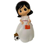 Figura para Tarta de Comunión Niña Futbolista: Celebra su Día Tan Especial con Esta Elegante Muñeca para Tarta con Detalles Femeninos y Pasión por el Fútbol… (Morena)