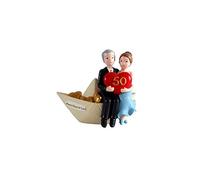 Figura Pastel Bodas de Oro 50 Aniversario Barco