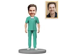 Figura personalizada de médico Bobblehead, regalo médico profesional, escultura de arcilla polimérica hecha a mano, perfecta para agradecimiento al trabajador de la salud o graduación de la escuela de