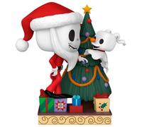 Funko Figura Pop! Deluxe Disney Pesadilla antes de Navidad 30º – Jack Skellington y Zero con árbol