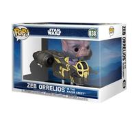 Figura Pop! Rides Deluxe Zeb Orrelios en Razor Crest de Star Wars: The Mandalorian y Grogu