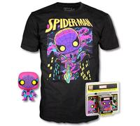 ¡Figura pop! Spider Man Black Light con Camiseta Talla XL - FUNKO