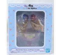 Figura Re:Zero Pudding a la moda: Rem y Ram Bandai PVC Precintada