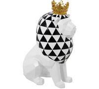 FIGURA RESINA LEÓN BLANCO/DORADO_21,5X15X31CM