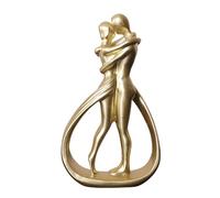 Figura romántica de pareja - Estatua de resina abrazada | Decoración moderna de amor para escritorio del hogar | Regalo de boda, compromiso, día de San Valentín, escultura romántica para decoración de