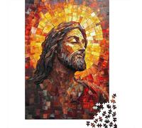 Figura Sagrada Arte Mosaico Puzzle de 1000 Piezas Papel para Adultos Estilo Pintura con Aura Juego de Puzzle 1000 Piezas Relajación Decoración Regalo 52x38cm/1000pcs