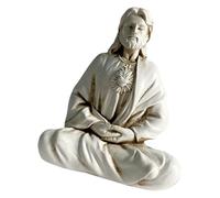 Figura sagrada meditadora hecha a mano, escultura religiosa para Pascua, Navidad, hogar, oficina, decoración espiritual para el hogar
