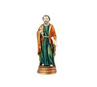 Figura San Pedro apostol de Resina Pintado a Mano 4x4x12 cm