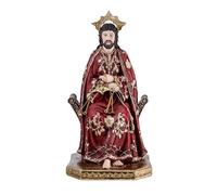 Figura Señor de la Justicia (Jesucristo en el Momento de ser condenado por Poncio Pilatos) de Resina Pintado a Mano 15x15x30 cm