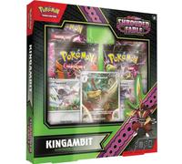 Figura Shrouded Fable SV6.5 - Kingambit Box Illustration Collection con 4 refuerzos de fábula Shrouded - Inglés + Heartforcards® Protección de envío