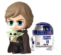 Figura Star Wars The Mandalorian Luke R2-D2 y el niño Cosbaby Hot Toys