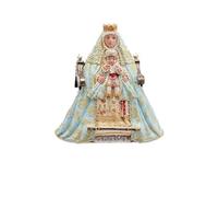 Figura Virgen de los Reyes Azul Resina Pintada a Mano 10 cm